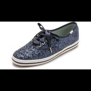 Kate Spade x Keds multi blue glitter